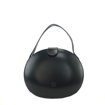 LOEWE Anagram Leather Round Handbag Shoulder bag Black Vintage buyi2b