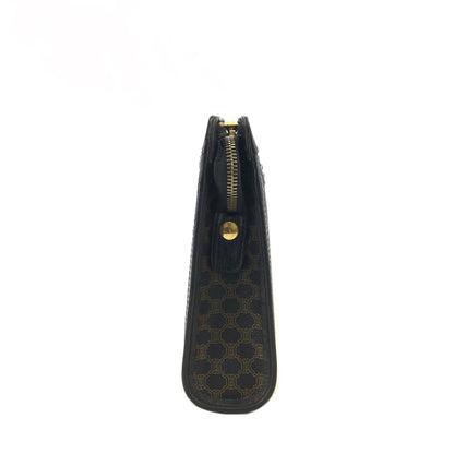 CELINE Macadam Clutch bag Black Vintage 82eut6