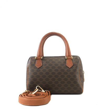 CELINE Macadam Two-way Crossbody Shoulder bag Small Boston bag Brown Vintage t2kx8c