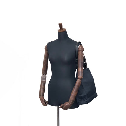 Yves Saint Laurent YSL Logo Nylon Handbag Navy Vintage syhg5u