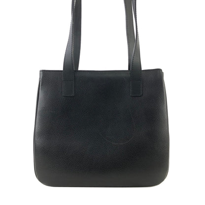 CELINE Toggle Motif 皮革肩背包手提包黑色復古 ag3tya 