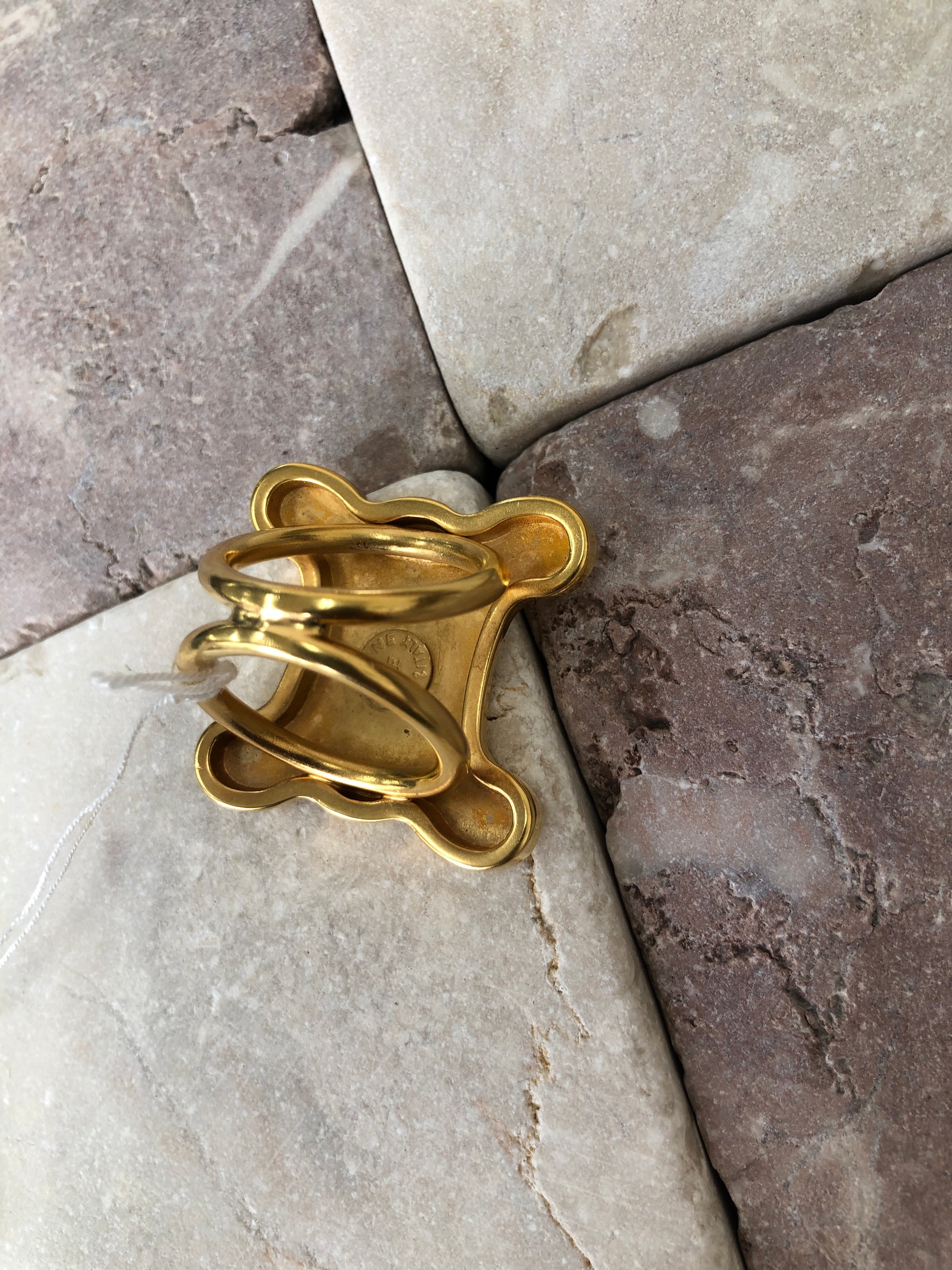 Hermes Gold Knot Scarf Ring - Preowned Hermes Scarf Ring Canada