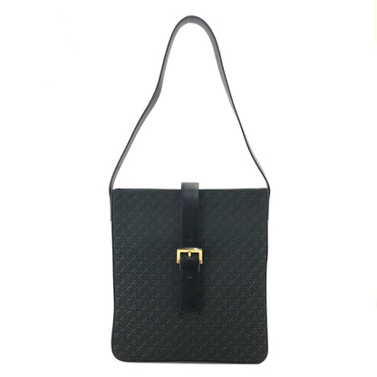 LOEWE Anagram Logo Full Patterns Fabric Shoulder bag Black Vintage 7hprps