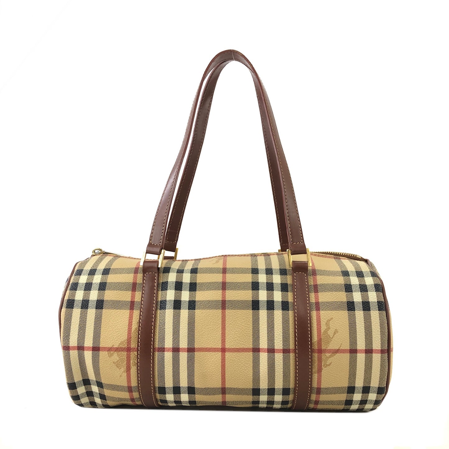 Burberry Nova Check Handbag Beige Vintage nwns72