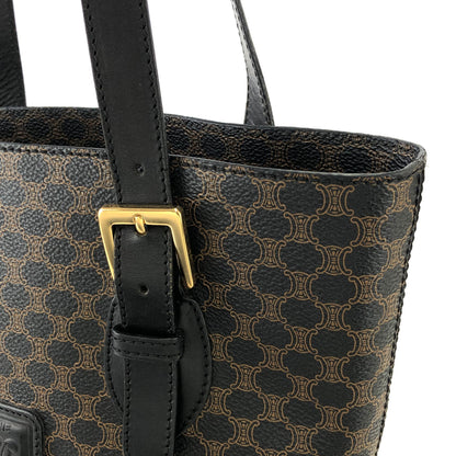 CELINE Macadam Leather Totebag Black Vintage gkmcp7