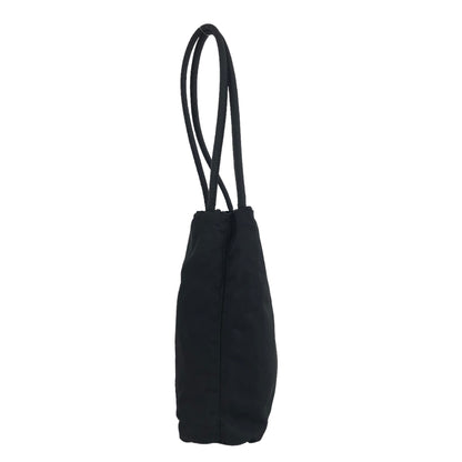 PRADA Triangle Logo Nylon Handbag Hobobag Black Vintage f6mnze