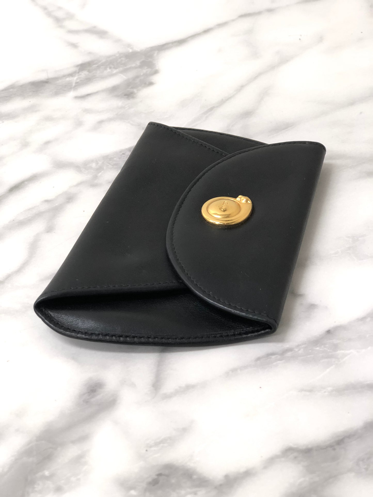 Cartier Leather Coin Purse Black Vintage xiyugj