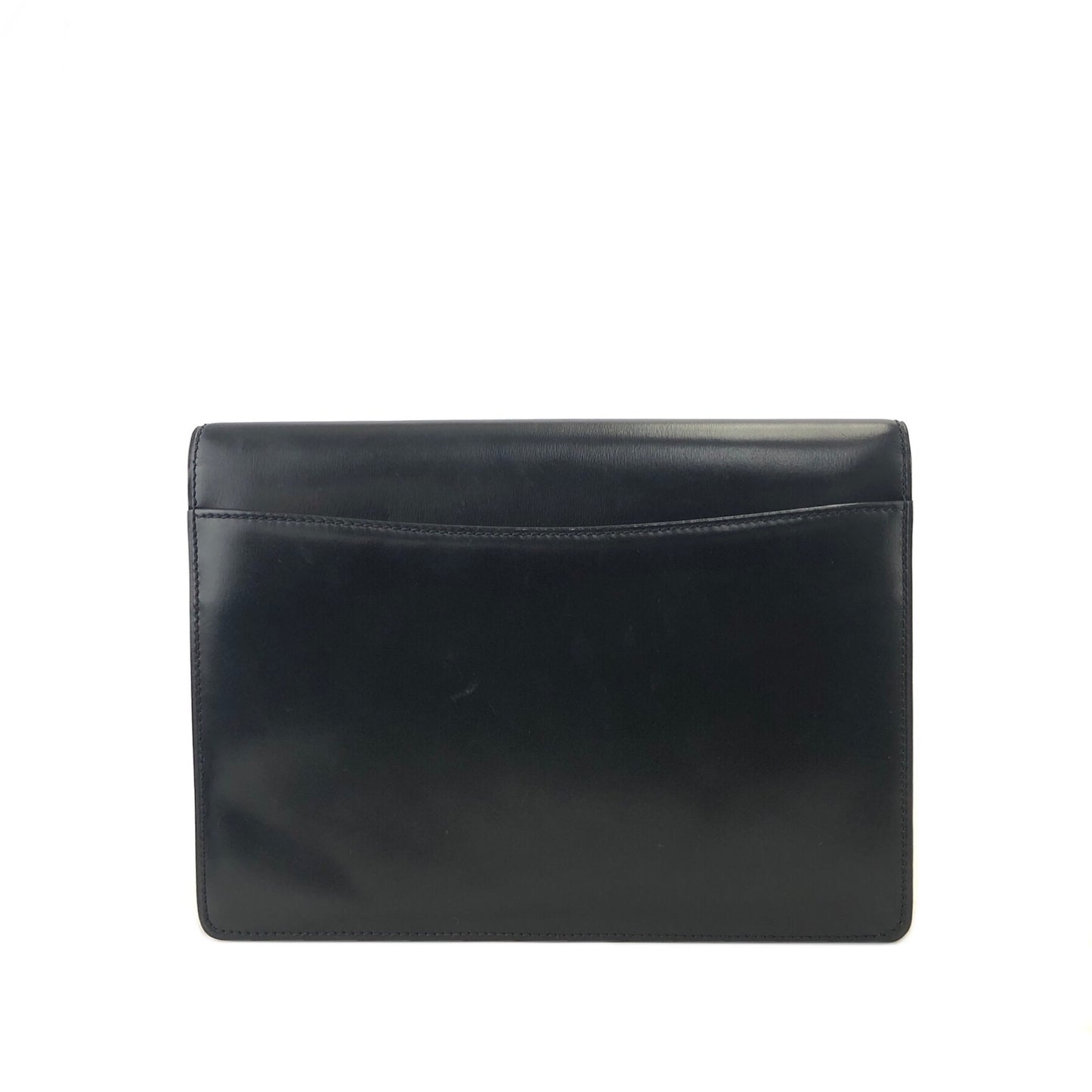 CELINE Starball Chain Leather Crossbody Shoulder Bag Black Vintage ive3ra