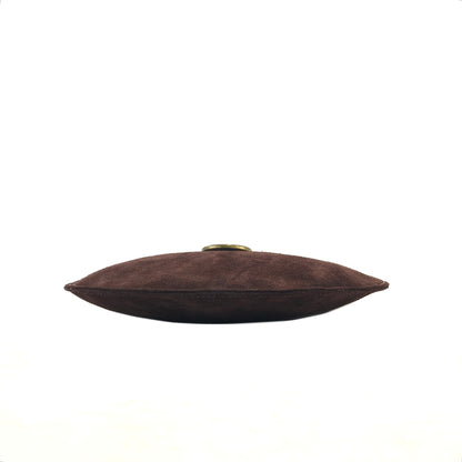 LOEWE Anagram Suede Leather Pouch Brown Vintage xww4yf