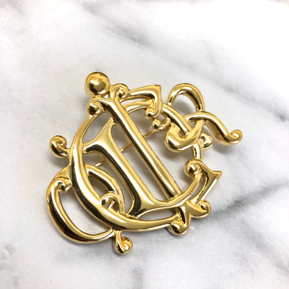 Christian Dior Emblem Gold Vintage k74s8v