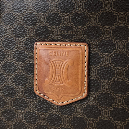 CELINE Macadam Blason Handbag Brown Vintage 5mzszr