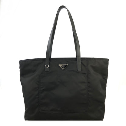 PRADA Triangle Logo Nylon Two-way Shoulder bag Totebag Black Vintage 8ba8nr