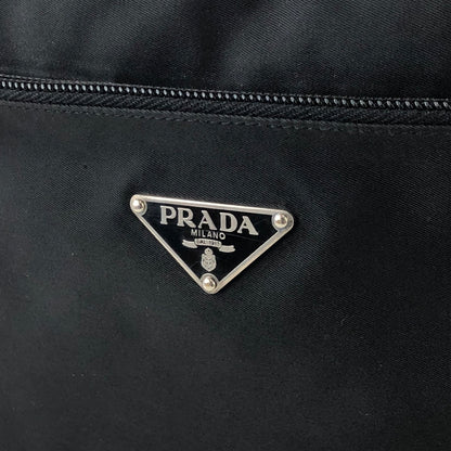 PRADA Triangle Logo Nylon Crossbody Shoulder bag Black Vintage is5rrn