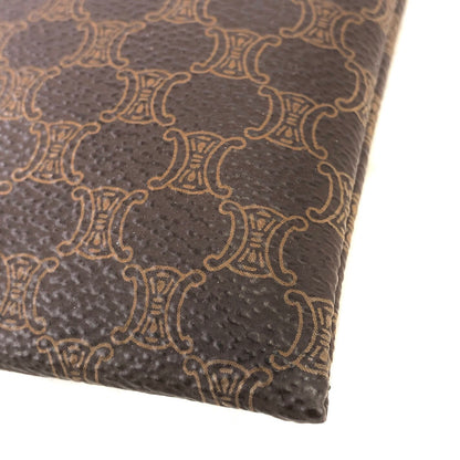 CELINE Macadam Blason Drawstring Pouch Brown Vintage 7cyj7d