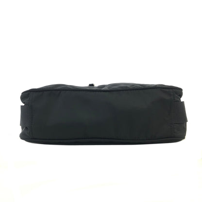 PRADA Triangle Logo Nylon Shoulder bag Black Vintage tfuabp