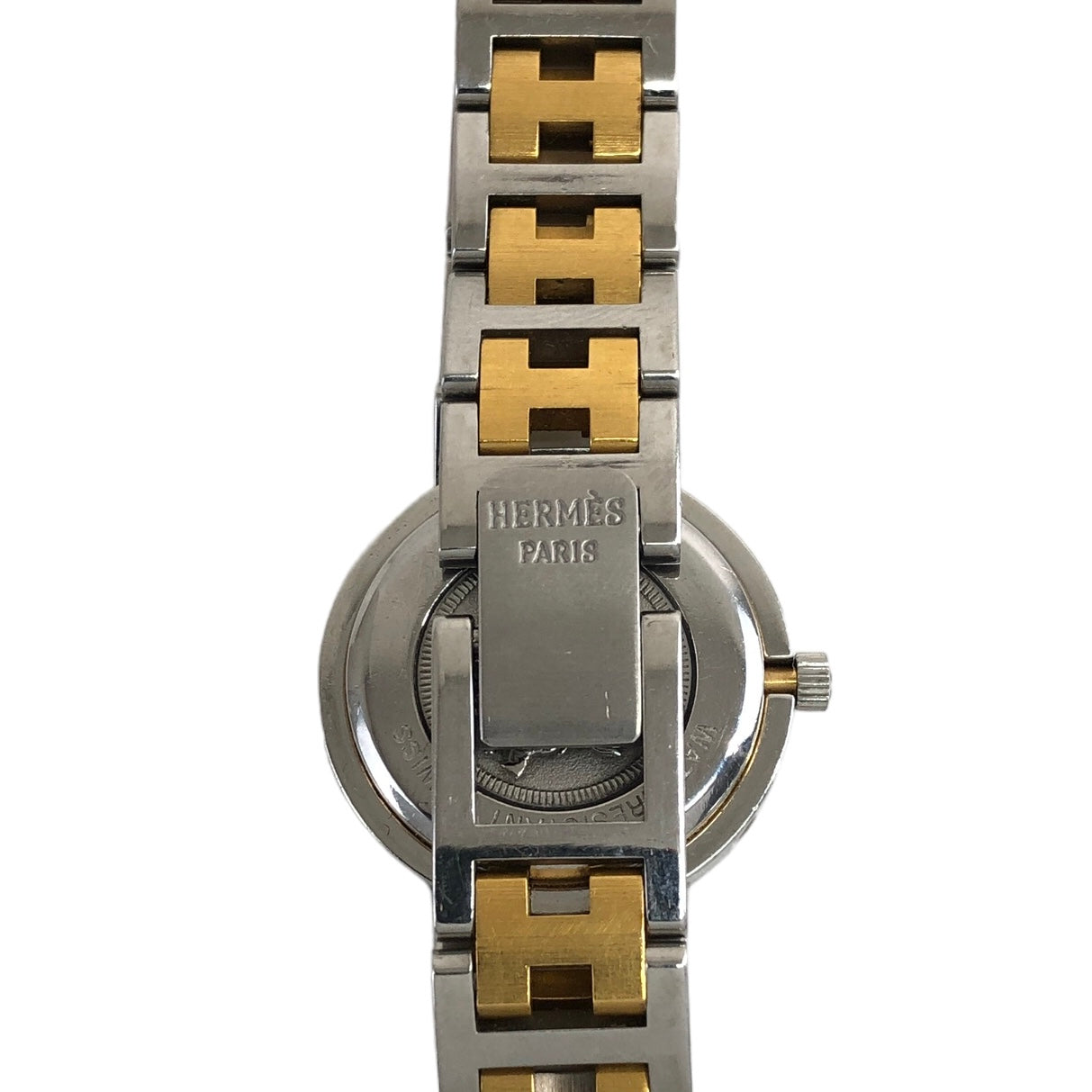 HERMES Quartz Watch Gold,Silver Vintage spnxcy