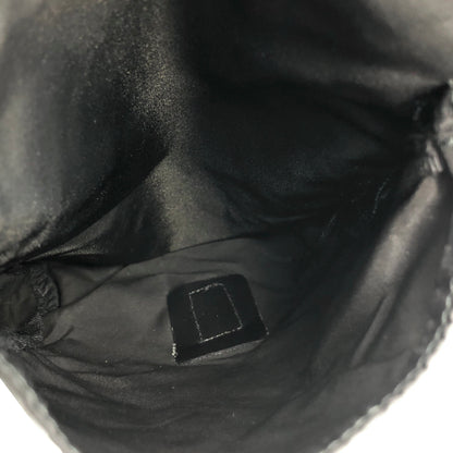 PRADA Triangle Logo Double Pocket Nylon Shoulder bag Black Vintage rnrirz