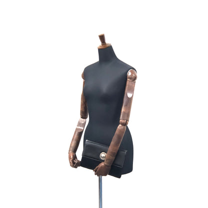 CELINE Starball  Leather Clutch bag Black Vintage g3c74j