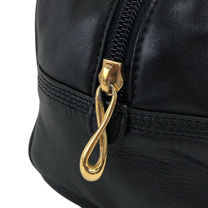 LOEWE Anagram Leather Handbag Black Vintage vpng2m