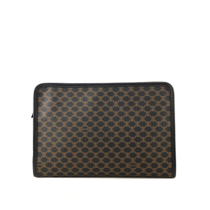 CELINE Macadam Gancini Clutch bag Black Vintage kr8u47