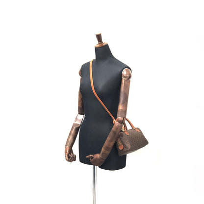 CELINE Macadam Two-way Crossbody Shoulder bag Small Boston bag Brown Vintage t2kx8c
