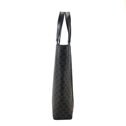 CELINE Macadam Logo Handbag Black Vintage v6cari
