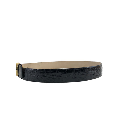 Christian Dior Buckle Leather Belt Black,Gold Vintage 3yfefk