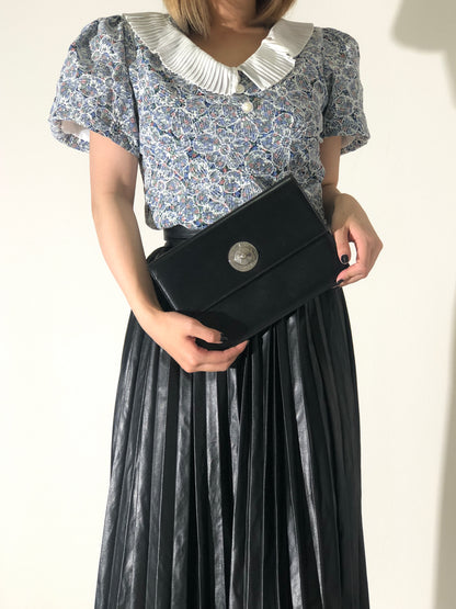 CELINE Starball  Leather Clutch bag Black Vintage g3c74j