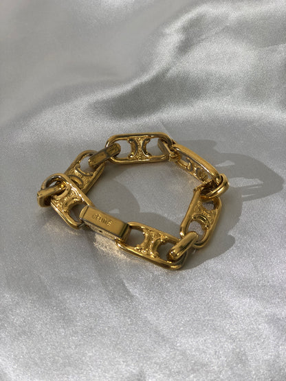CELINE Triomphe 手鍊 金 復古 bgrfih 