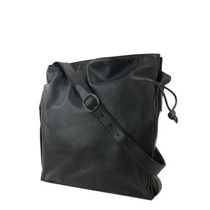 LOEWE Anagram Logo Leather Drawstring Crossbody Shoulder bag Black Vintage x8dwz4
