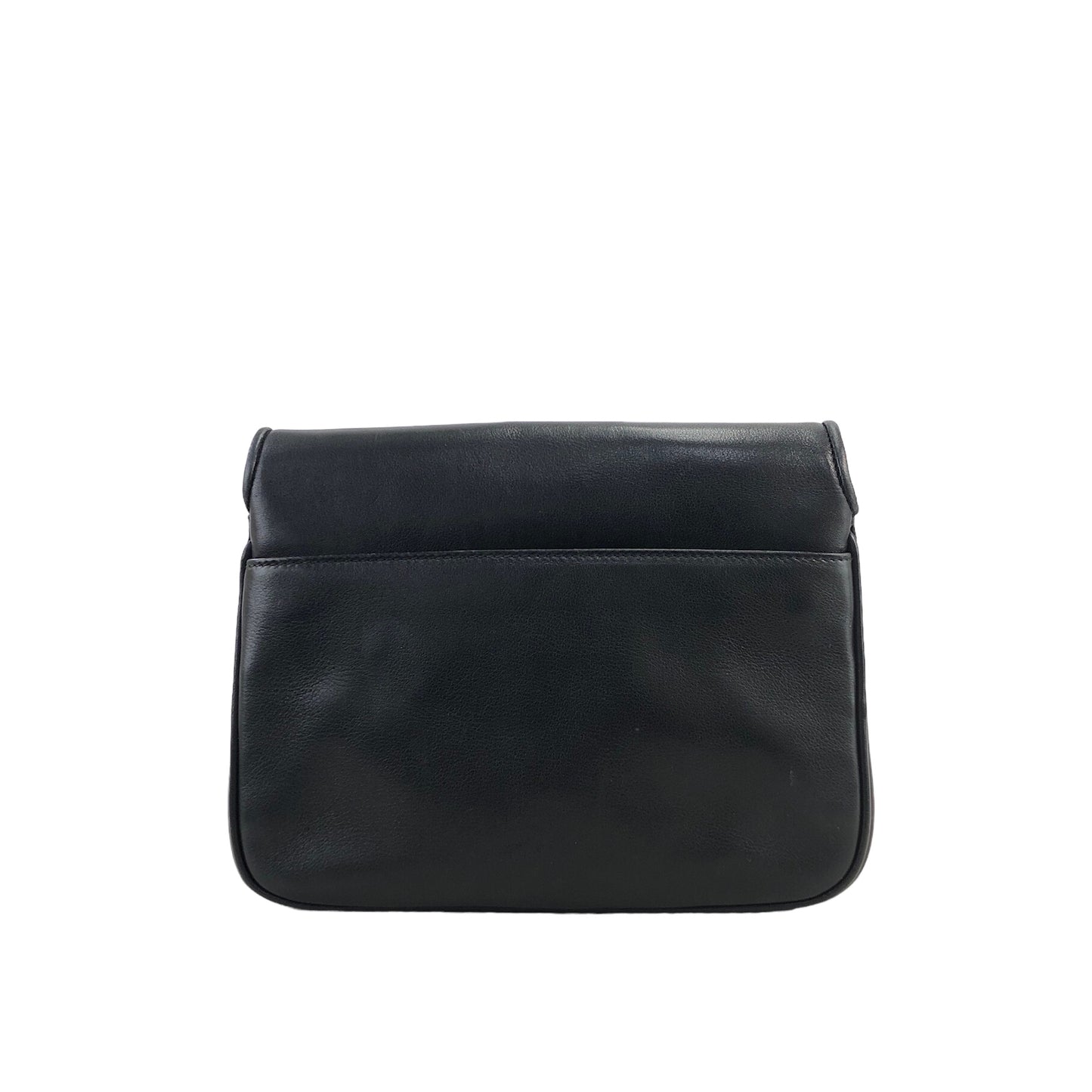 CELINE Triomphe Flap Chain Shoulder Leather Shoulder bag Black Vintage grdgz7