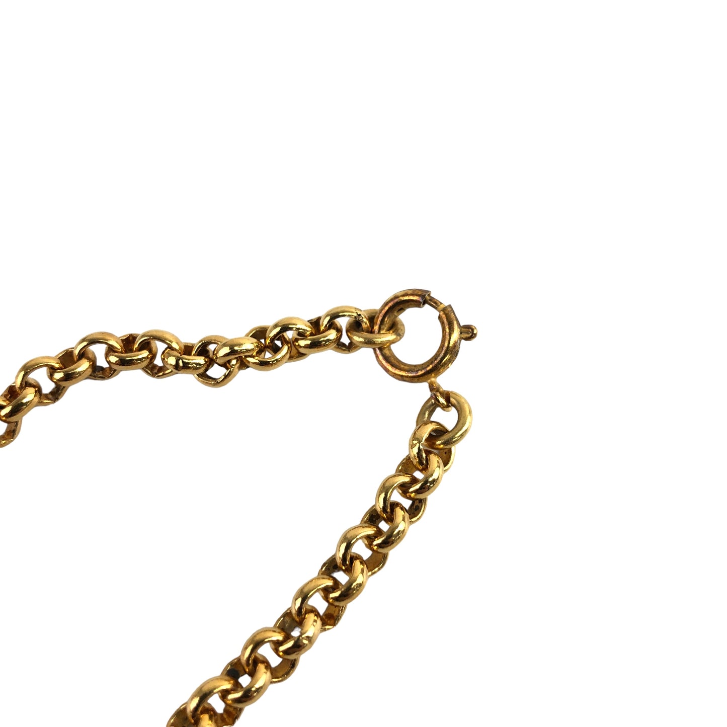 CELINE Logo Charm Bracelet Gold Vintage idkj6v