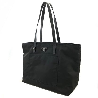 PRADA Triangle Logo Nylon Two-way Shoulder bag Totebag Black Vintage 8ba8nr