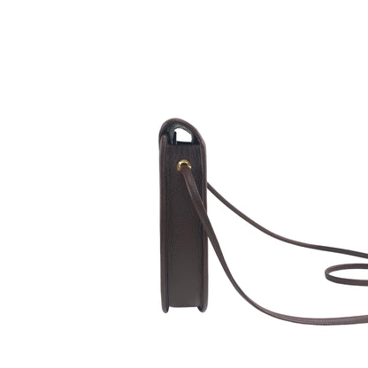 Yves Saint Laurent YSL Logo Leather Shoulder bag Brown Vintage  h4j3va