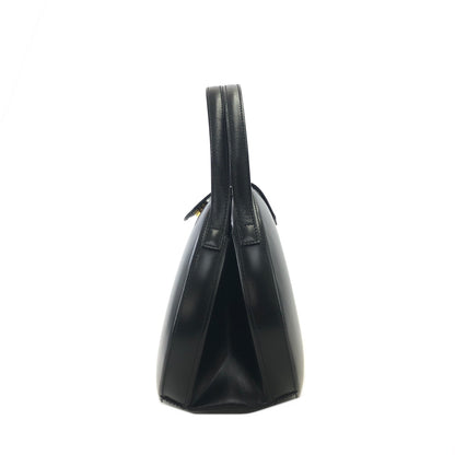 LOEWE Anagram Leather Round Handbag Shoulder bag Black Vintage buyi2b