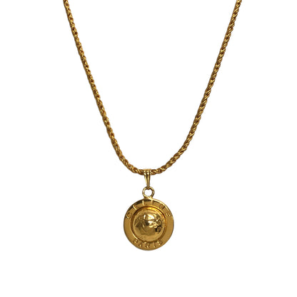 CELINE Starball Necklace Gold Vintage ymi78b