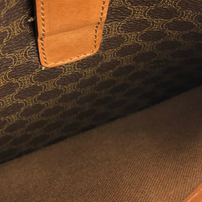 CELINE Macadam Flap Front belt Crossbody Shoulder bag Brown Vintage Old CELINE vhgz5e