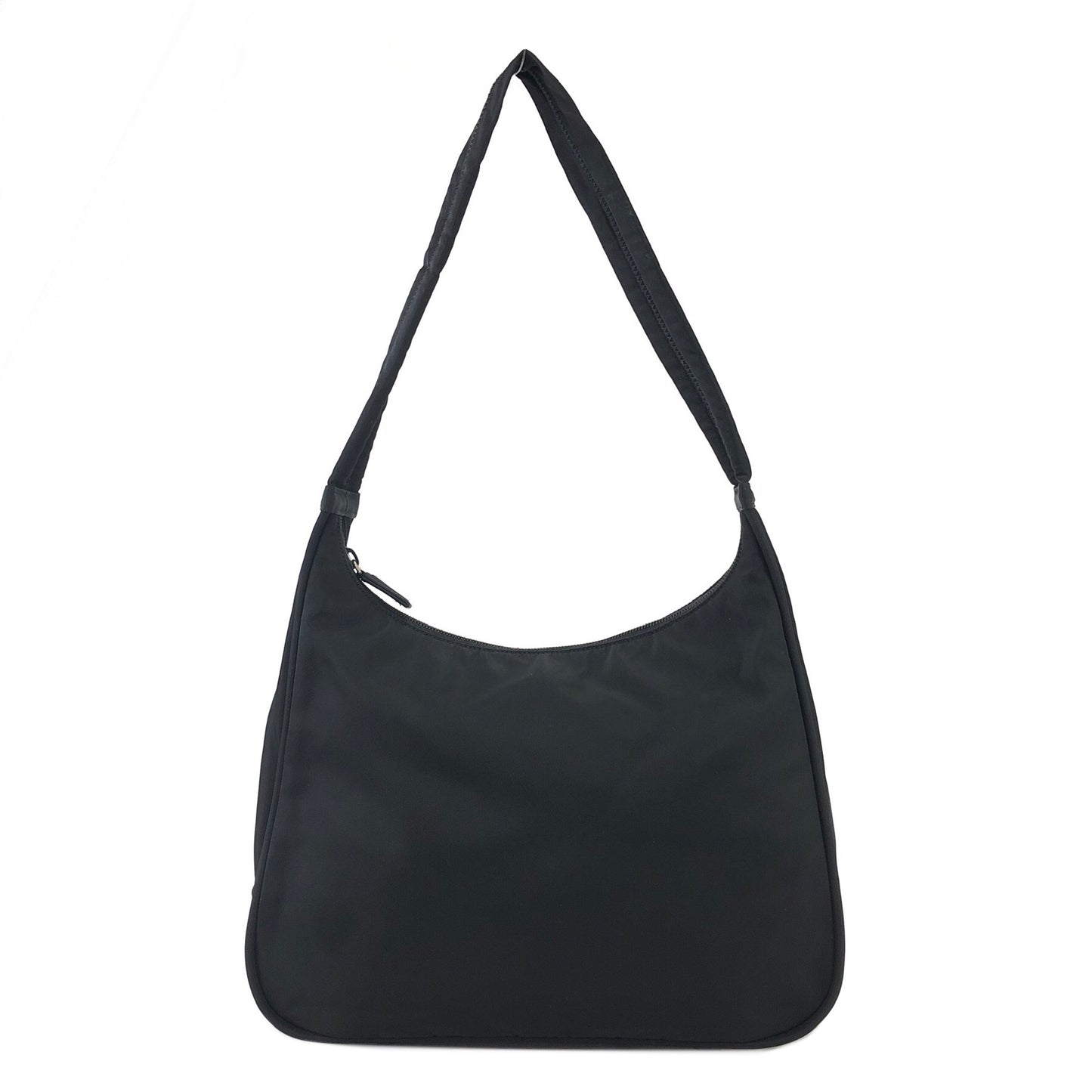 PRADA Triangle Logo Nylon Shoulder bag Black Vintage y46xvz