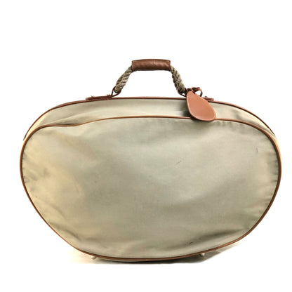 GUCCI anchor embroidery canvas leather Boston bag beige vintage old Gucci 6pf5rd