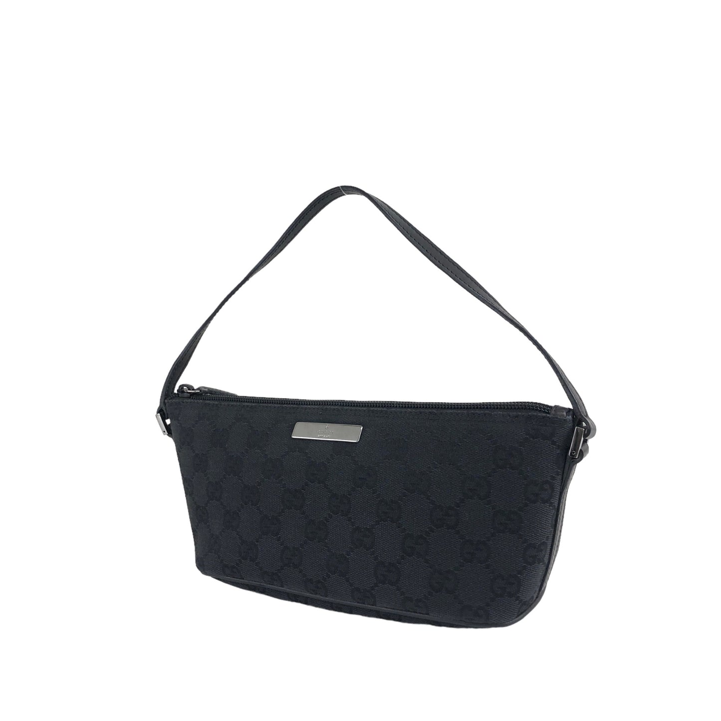 GUCCI GG Canvas Canvas Handbag Vanity bag Black Vintage 73mxrh