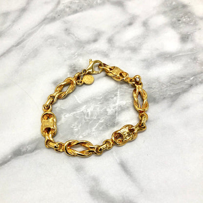 CELINE Triomphe Bracelet Gold Vintage yrm7ma