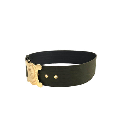 CELINE Triomphe Belt Olive Vintage 8k4uzp