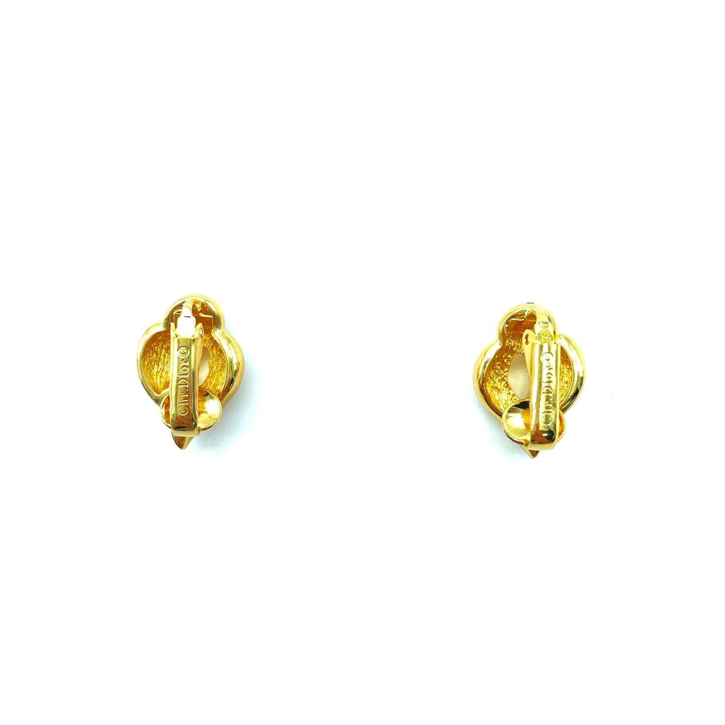 Christian Dior stone earrings gold vintage old si2vi7