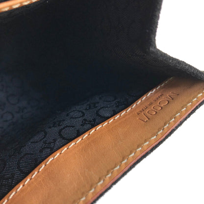 CELINE Macadam Blason Suede Handbag Mini Bag Black Camel vintage Old Celine gk4x2r