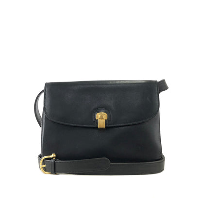 CELINE Triomphe 皮革斜背包 黑色 復古 2em4ef 