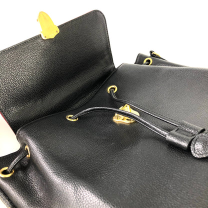 Yves Saint Laurent diamond cut YSL 2way leather shoulder bag handbag black vintage old axstfw