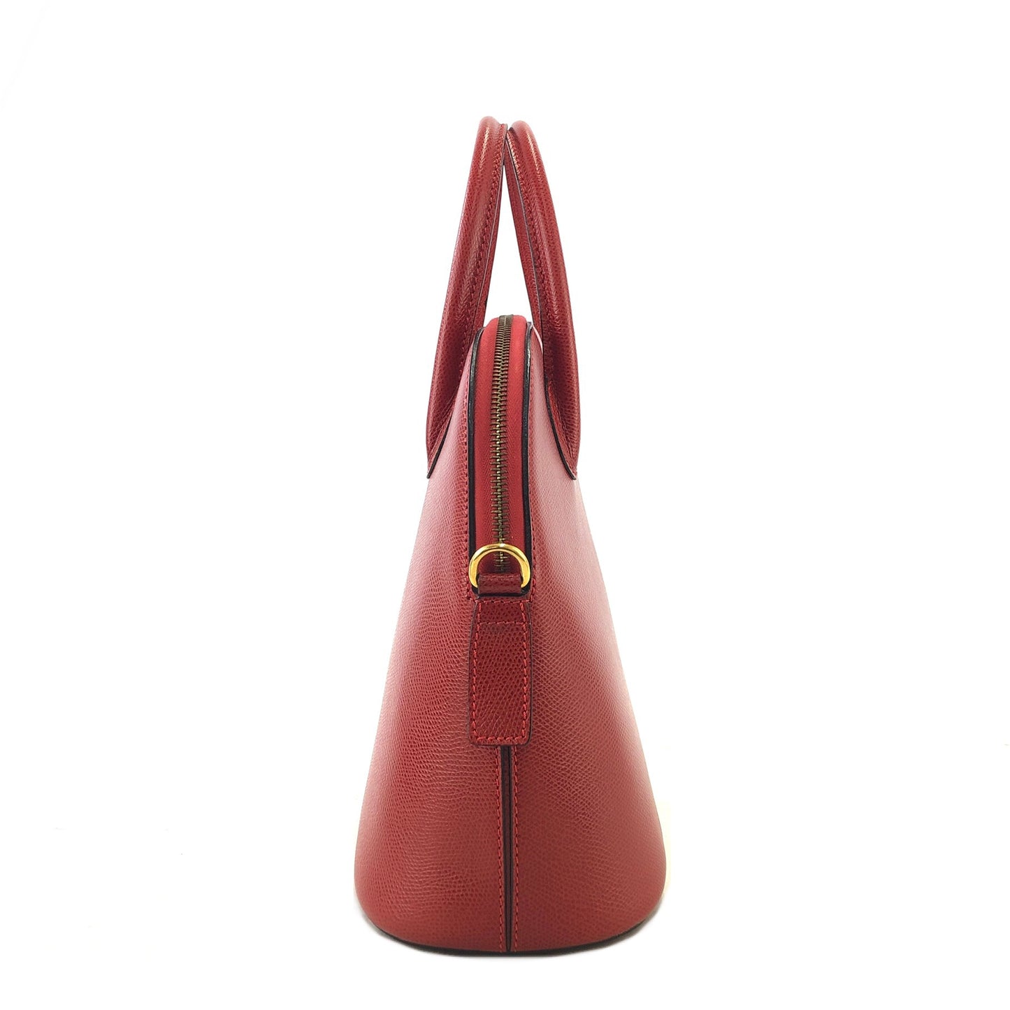 CELINE Leather Two-way Handbag Shoulder bag Red Vintage kpakv5