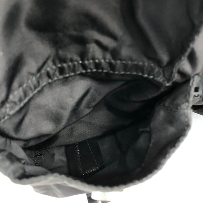 PRADA Triangle Logo Double Pocket Nylon Backpack Black Vintage 7gwefm