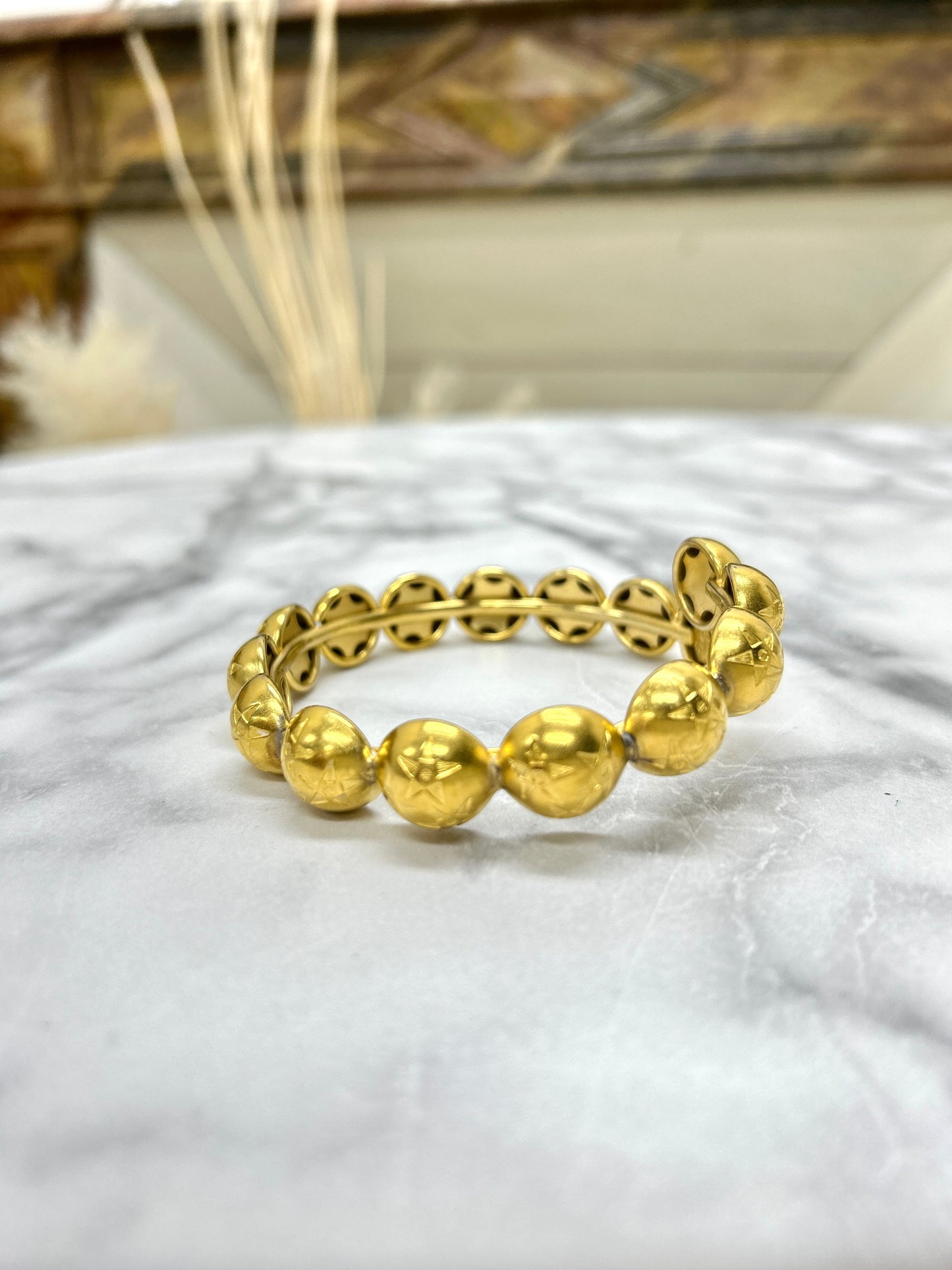 CELINE Starball Bangle Gold Vintage 2re8yh