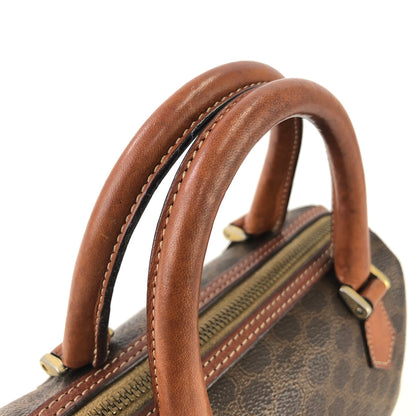 CELINE Macadam Two-way Crossbody Shoulder bag Small Boston bag Brown Vintage t2kx8c